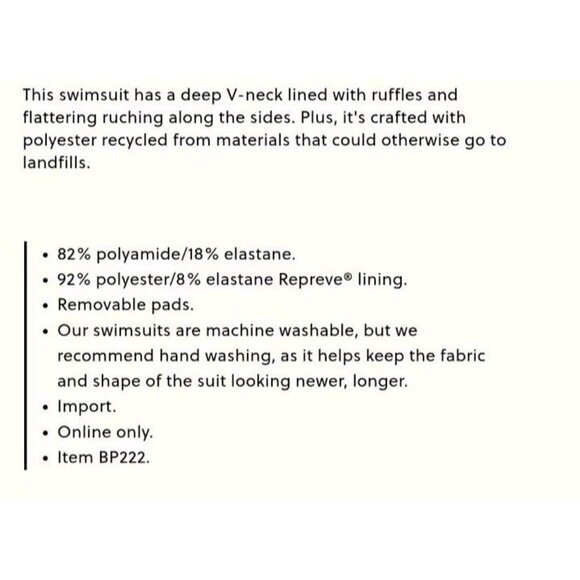 J. Crew Pink Fushia One Piece Swim Suit Ruched Ruffle V Neck Women's 6 (865) - Picture 4 of 6